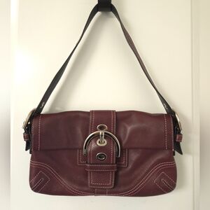 Vintage Coach Burgundy Soho Leather Shoulder Bag